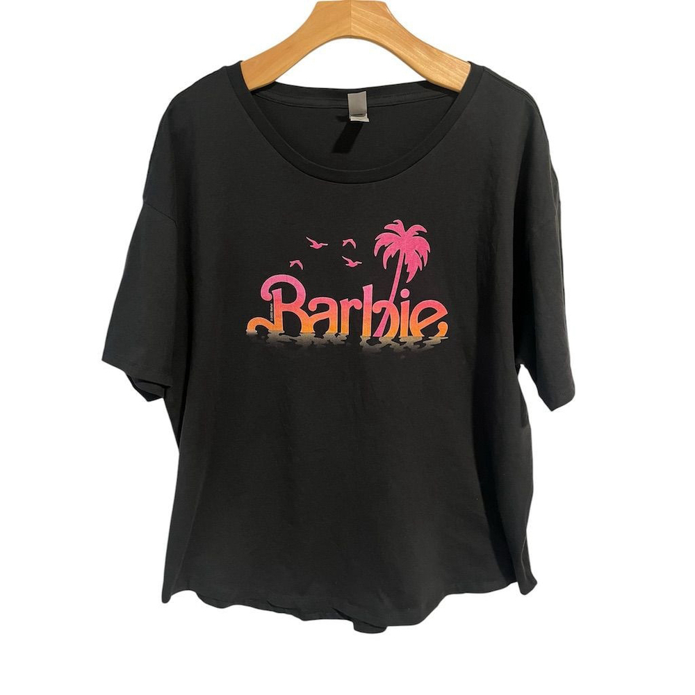 Barbie T Shirt Women's 2XL Instant Message Black Short Sleeve
